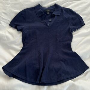 Collard navy blue XS polo shirt sweater